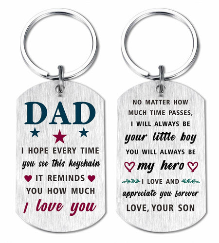 Viayen Dad from Son Keychain – Christmas, Birthday & Holiday Gift