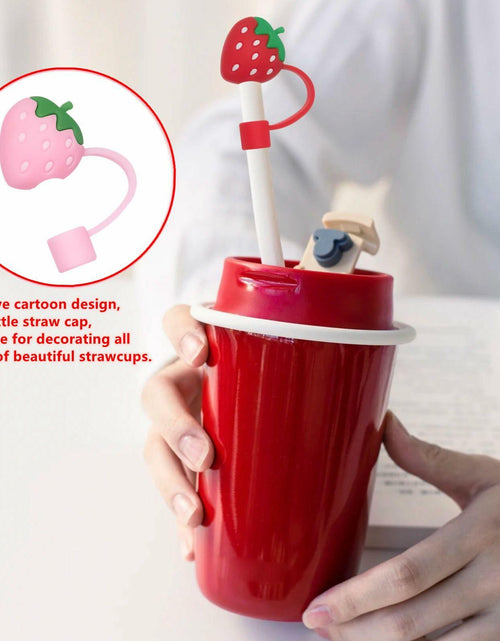 Load image into Gallery viewer, 5Pcs Silicone Straw Covers for Stanley Cup 30&amp;40oz Tumbler Pink Reusable
