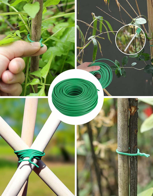 Load image into Gallery viewer, Soft Green Plant Ties 16.5Ft, 4mm Garden Twist Supports Vines &amp; Vegetables
