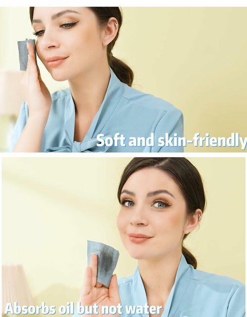 Load image into Gallery viewer, Travel Makeup Mirror with Facial Oil Blotting Sheets 100 Count Rose
