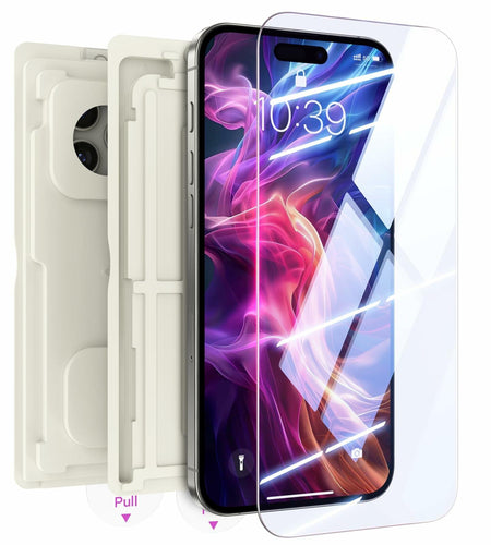 MINSLIS iPhone 16 Pro Screen Protector 9H Tempered Glass HD Clear Case Friendly