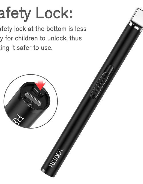 Load image into Gallery viewer, 2PCS USB Rechargeable Arc Candle Lighter Windproof Flameless Black
