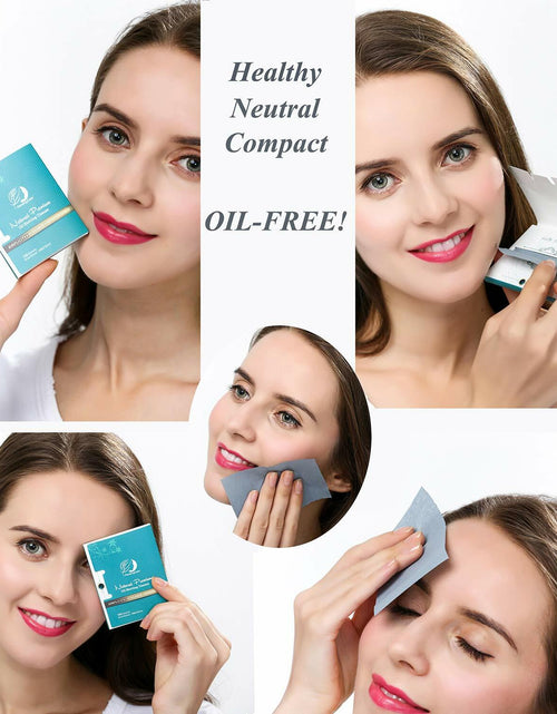 Load image into Gallery viewer, Travel Makeup Mirror with Facial Oil Blotting Sheets 100 Count Rose
