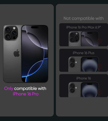 MINSLIS iPhone 16 Pro Screen Protector 9H Tempered Glass HD Clear Case Friendly