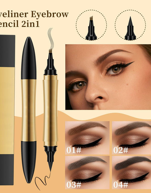 Load image into Gallery viewer, 2-in-1 3D Microblading Eyebrow &amp; Eyeliner Pencil Waterproof Grey
