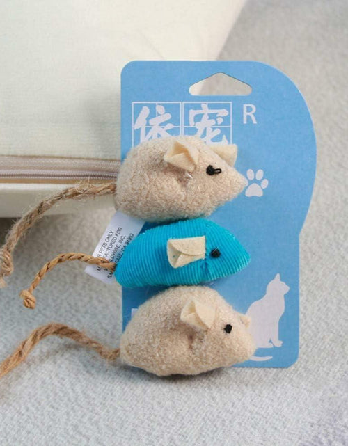 Load image into Gallery viewer, Calsgkspray 3Pcs Plush Cat Toys – Interactive Chew &amp; Scratch Mice for Pets
