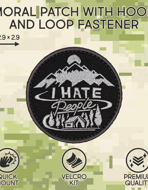 Load image into Gallery viewer, Funny Tactical Morale Patch "I Hate People" for Jackets, Bags, Gear
