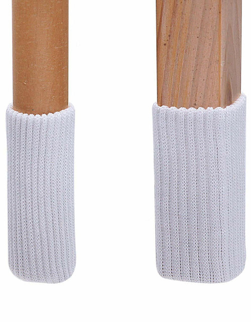 Load image into Gallery viewer, 16 White Knitting Wool Chair Leg Socks Furniture Floor Protectors TEKEFT

