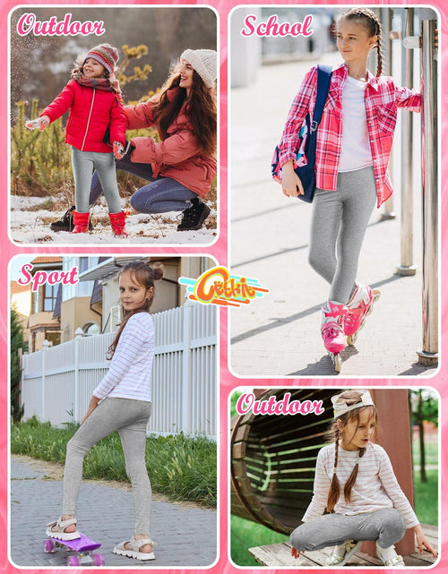 Load image into Gallery viewer, CETKIT Toddler Girls Leggings Stretchy Ankle Pants Heather Grey 3T
