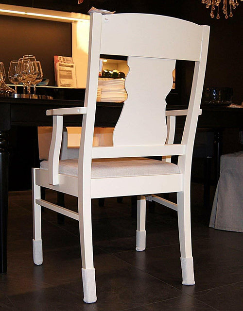 Load image into Gallery viewer, 16 White Knitting Wool Chair Leg Socks Furniture Floor Protectors TEKEFT
