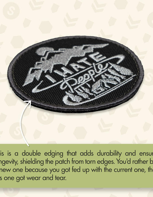 Load image into Gallery viewer, Funny Tactical Morale Patch "I Hate People" for Jackets, Bags, Gear
