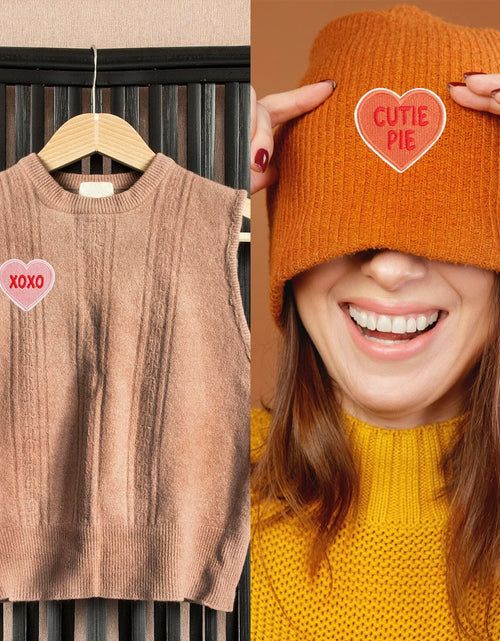 Load image into Gallery viewer, 8 Heart-Shaped Embroidered Patches Sew-On DIY Applique for Jeans &amp; Dress
