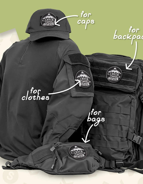 Load image into Gallery viewer, Funny Tactical Morale Patch "I Hate People" for Jackets, Bags, Gear
