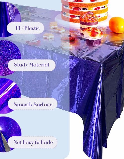 Load image into Gallery viewer, JXPARTYY Iridescent Plastic Tablecloths 4 Pack 54x108 Disposable Party Yellow
