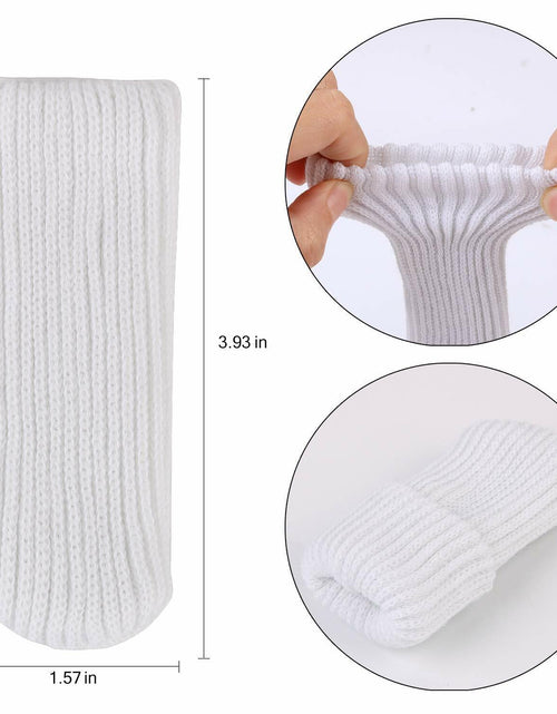Load image into Gallery viewer, 16 White Knitting Wool Chair Leg Socks Furniture Floor Protectors TEKEFT
