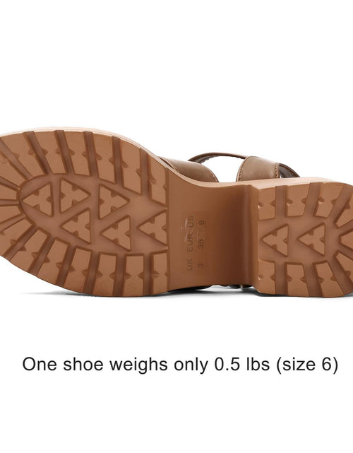 Load image into Gallery viewer, OPEN BOX MySoft Women’s Platform Sandals, Ankle Strap, 3" Block Heel, Open Toe
