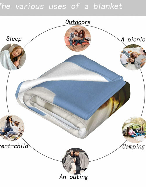 Load image into Gallery viewer, MIEPOS Blue Eagle Throw Blanket 50x60 Soft Lightweight Flannel Bird Decor
