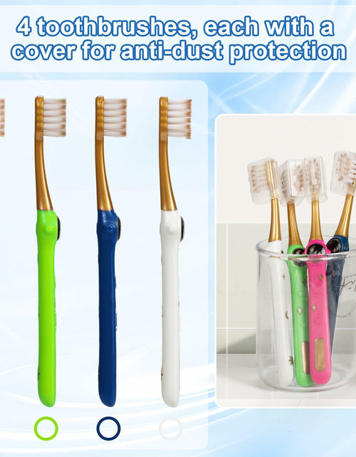 Load image into Gallery viewer, PRASBURR Toddler Toothbrush 4-Pack Galactic Adventures Soft Bristles Age 2-4+
