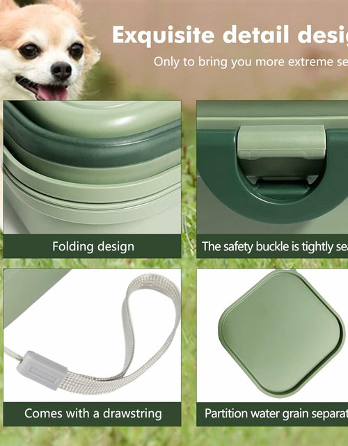 Load image into Gallery viewer, Collapsible Dog Bowl w/ Lid Travel Food Water Bowl 2-in-1 Portable 60oz
