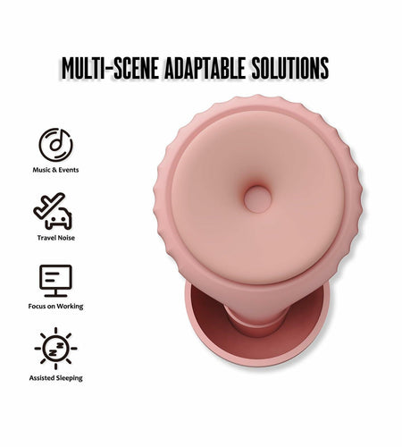 BNU Concert Ear Plugs 2 Pairs Reusable High Fidelity Noise Reduction Pink