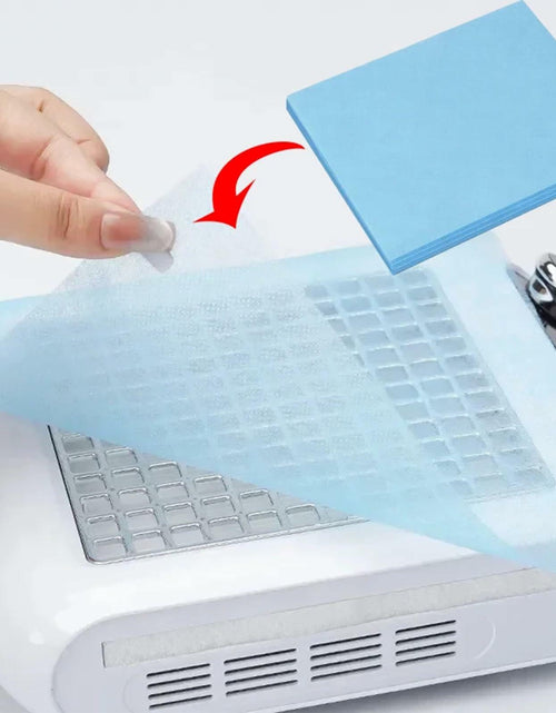 Load image into Gallery viewer, 200 Sheets Nail Dust Collector Filter Paper Blue Nail Art Vacuum Cleaner
