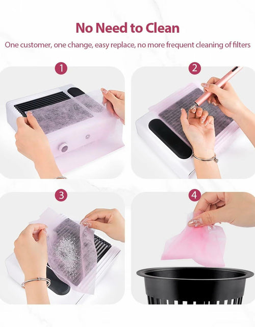 Load image into Gallery viewer, 200 Sheets Nail Dust Collector Filter Paper Blue Nail Art Vacuum Cleaner
