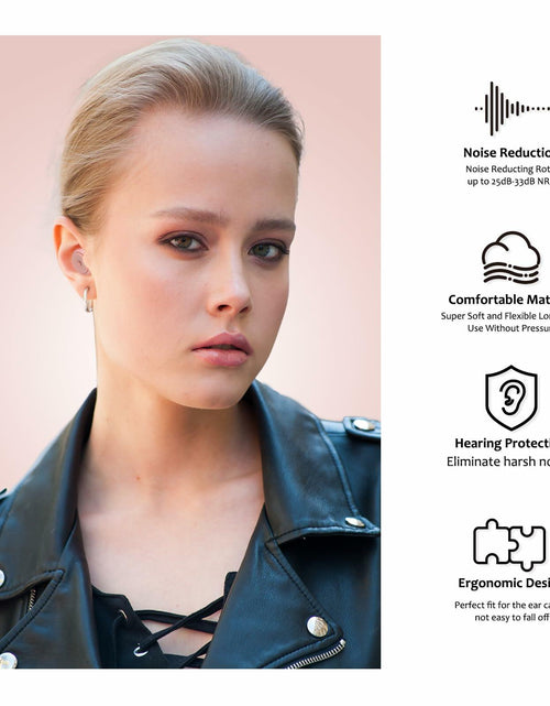 Load image into Gallery viewer, BNU Concert Ear Plugs 2 Pairs Reusable High Fidelity Noise Reduction Pink

