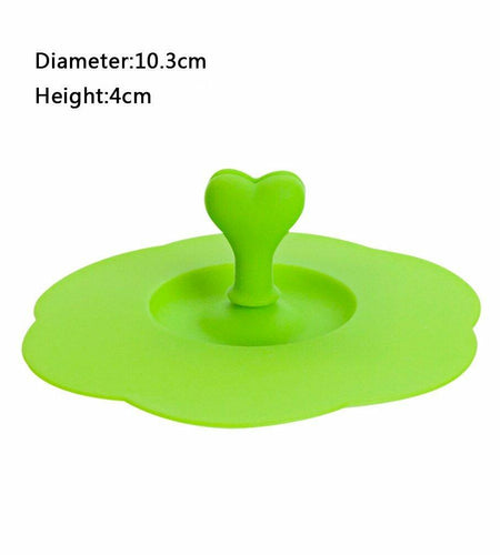 AKOAK 6-Pack Plum Cup Lids Silicone Teacup Lid with Spoon Holder 6 Colors