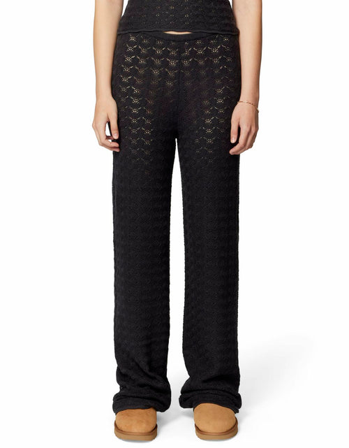 Load image into Gallery viewer, florence by mills Women's Le Pointelle Wide Leg Pant, Black, Large
