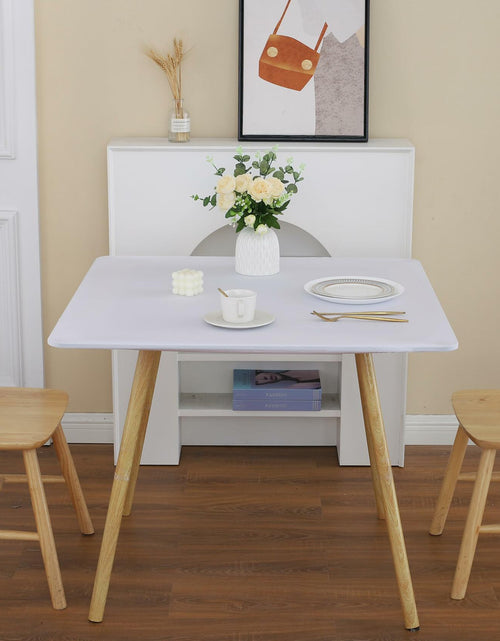 Load image into Gallery viewer, White Fitted Square Tablecloth 34x34in Elastic Spandex Party Table Cover

