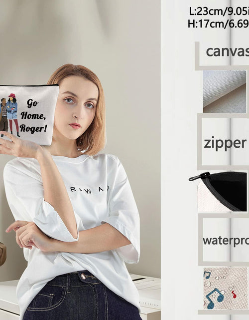 Load image into Gallery viewer, LEVLO Tia &amp; Tamera Fans Makeup Bag Zipper Pouch Go Home Roger Gift
