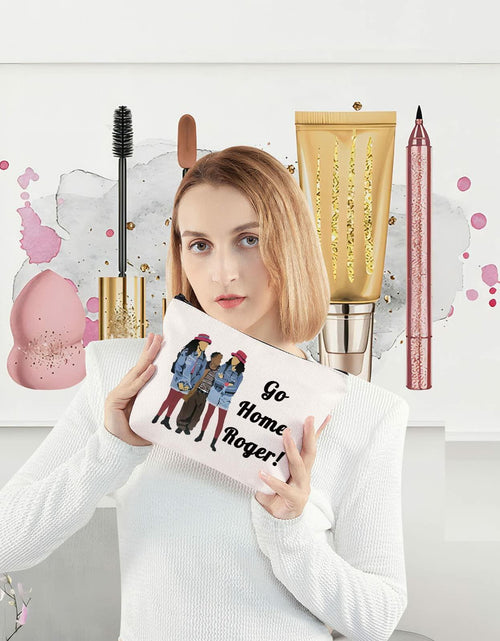 Load image into Gallery viewer, LEVLO Tia &amp; Tamera Fans Makeup Bag Zipper Pouch Go Home Roger Gift
