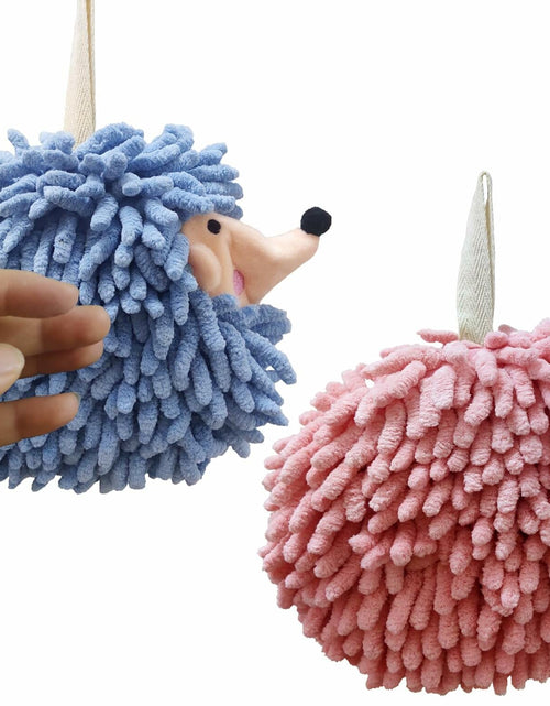 Load image into Gallery viewer, Xinadvrisfy 2-Pack Fuzzy Ball Hand Towels Super Soft Quick Dry Hedgehog
