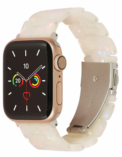 Load image into Gallery viewer, MAIRUI Resin Watch Band for Apple Watch 38-41mm Series 1-9 SE Iridescent White
