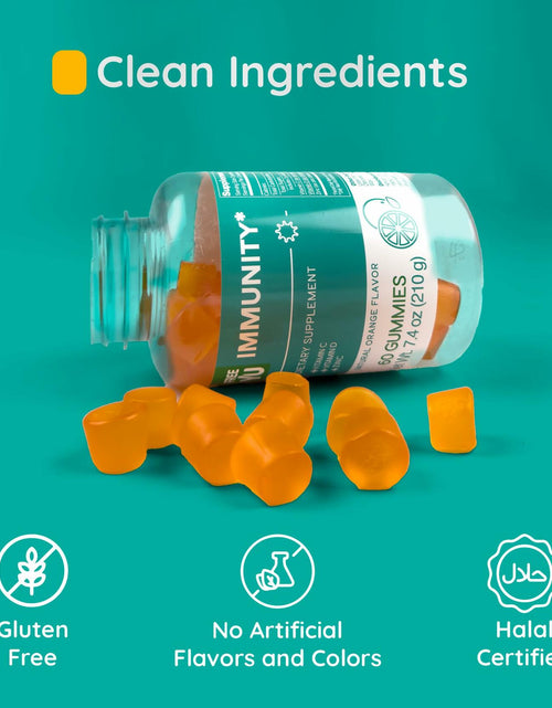 Load image into Gallery viewer, FREEYU Halal Gluten-Free Immunity Gummies Multivitamin with Zinc C D 60pcs
