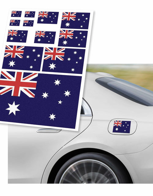 Load image into Gallery viewer, Dickno American Flag Decal Patriotic Reflective Car Helmet Laptop Sticker Round
