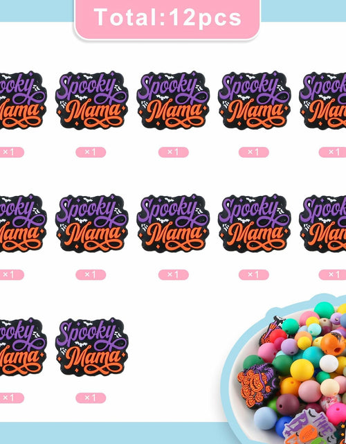 Load image into Gallery viewer, Lovyomi 12PCS Halloween Silicone Focal Beads Ghost DIY Pens Keychain Craft
