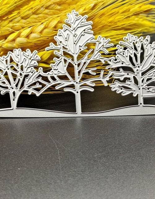 Load image into Gallery viewer, 3PCS Silver Tree Metal Cutting Dies Stencils Card Scrapbooking Embossing DIY
