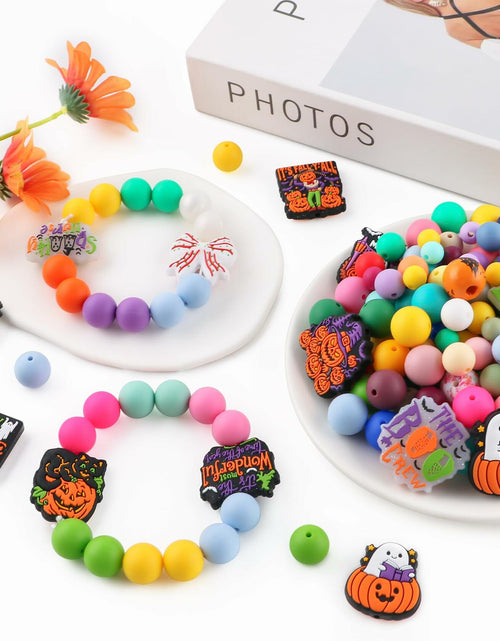 Load image into Gallery viewer, Lovyomi 12PCS Halloween Silicone Focal Beads Ghost DIY Pens Keychain Craft
