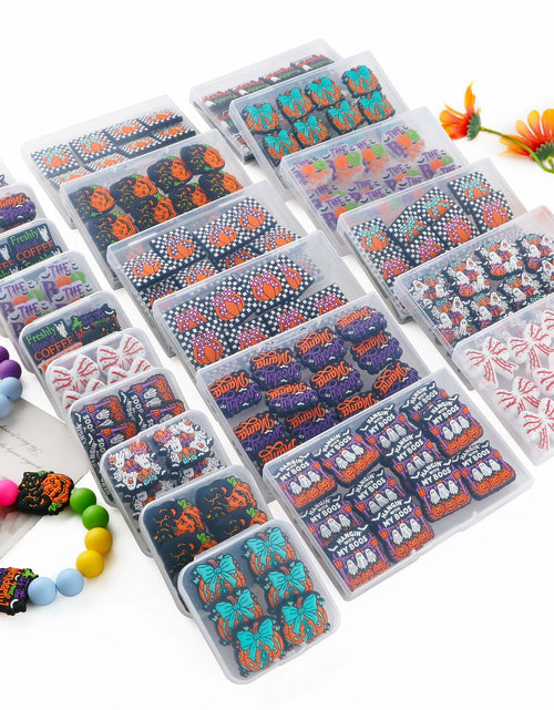 Load image into Gallery viewer, Lovyomi 12PCS Halloween Silicone Focal Beads Ghost DIY Pens Keychain Craft
