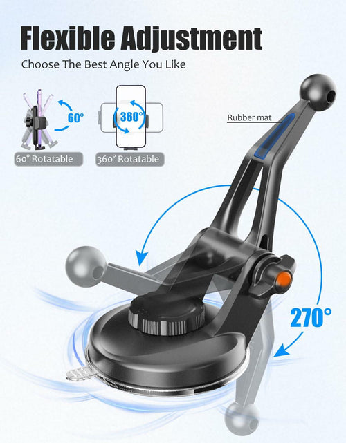 Load image into Gallery viewer, Wukanleng Suction Cup Phone Mount for Tesla Model 3/Y/S/X, 360° Rotating Holder

