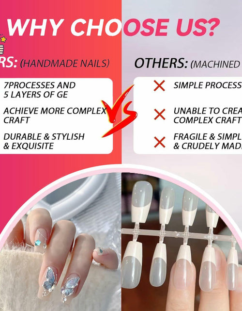 Load image into Gallery viewer, 10PCS Handmade Luxury 3D Press-On Nails Reusable Hand-Painted Gel Kit CL-9006-L
