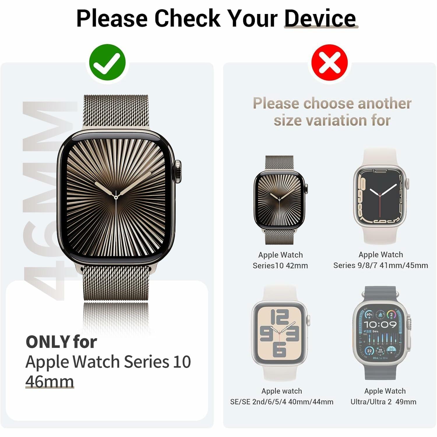 T Tersely 3-Pack Apple Watch Series 11/10 46mm Case with Tempered Glass
