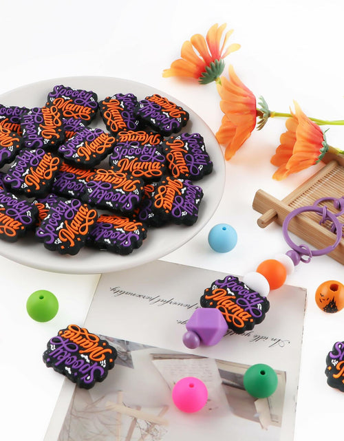 Load image into Gallery viewer, Lovyomi 12PCS Halloween Silicone Focal Beads Ghost DIY Pens Keychain Craft
