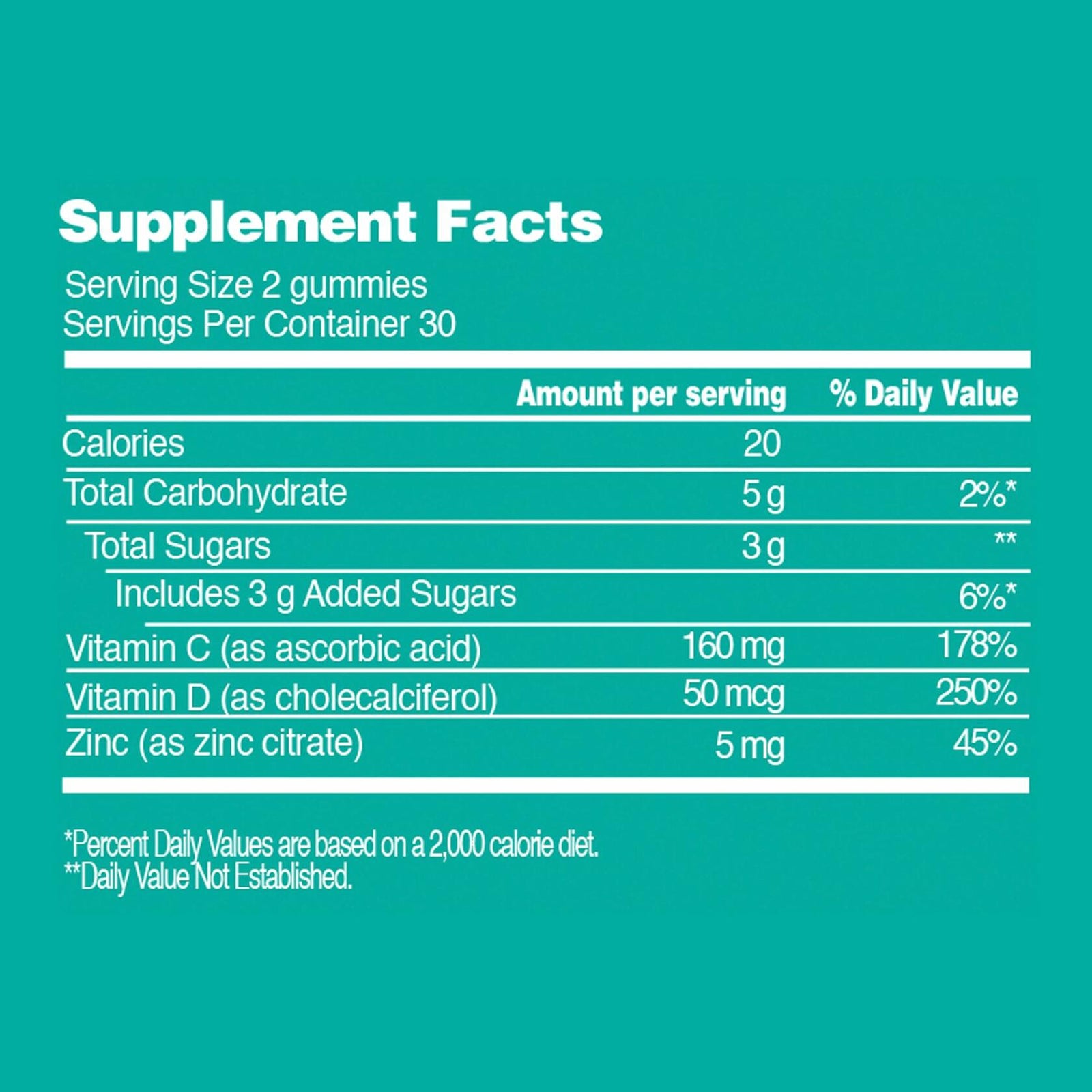 FREEYU Halal Gluten-Free Immunity Gummies Multivitamin with Zinc C D 60pcs