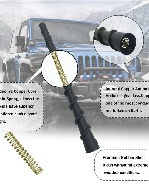Load image into Gallery viewer, Universal 7" Car Radio Rubber Antenna AM/FM Roof or Side Mount with 9 Screws
