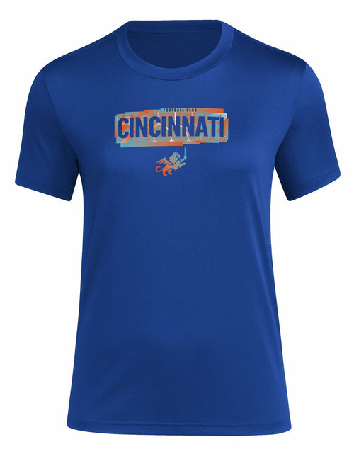 Load image into Gallery viewer, Adidas Women’s FC Cincinnati MLS Short Sleeve T-Shirt Royal Blue Small Tall
