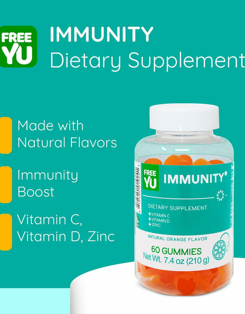 Load image into Gallery viewer, FREEYU Halal Gluten-Free Immunity Gummies Multivitamin with Zinc C D 60pcs
