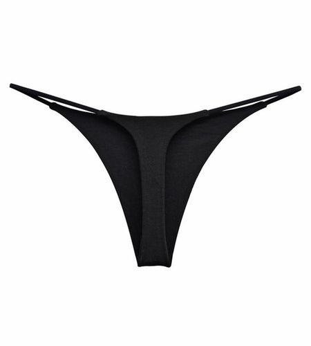 Topvee Women’s Cotton Thongs Panties Soft Stretchy Seamless G-String White S