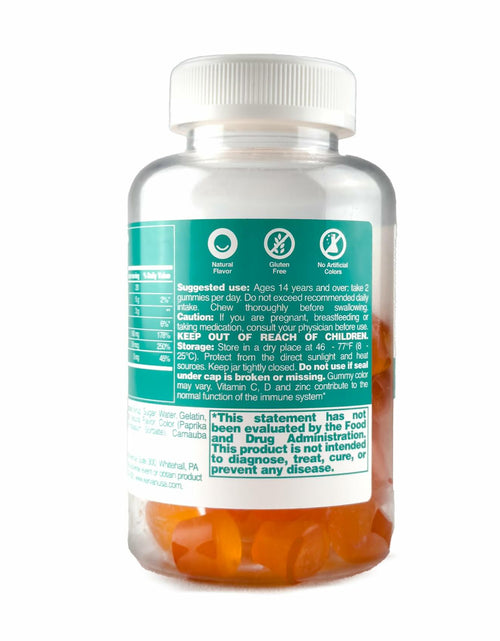 Load image into Gallery viewer, FREEYU Halal Gluten-Free Immunity Gummies Multivitamin with Zinc C D 60pcs
